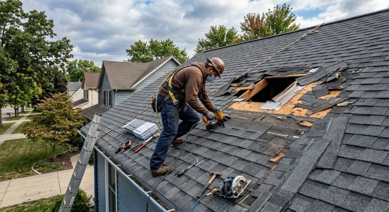 Damaged Roof Replacement in Woodstock, GA