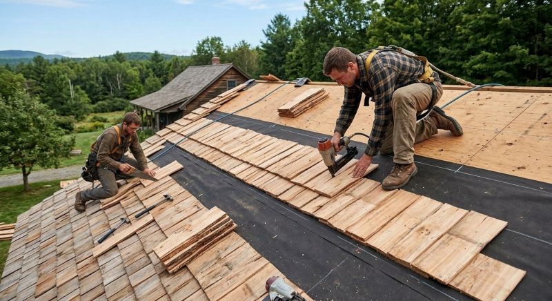 Natural Wood Roof Installation in Jasper, GA