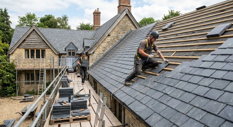 Slate Roof Construction in Forsyth County, GA